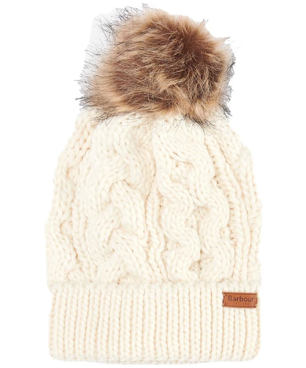 Women's Barbour Penshaw Cable Beanie - Cloud