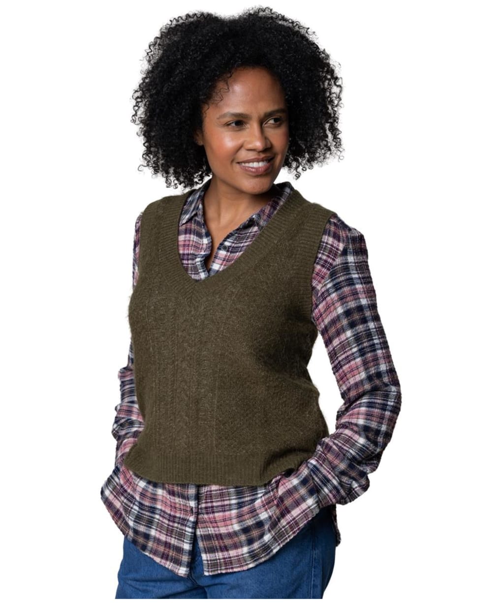 Women's Lily & Me Laurel Knitted Tank Top - Olive