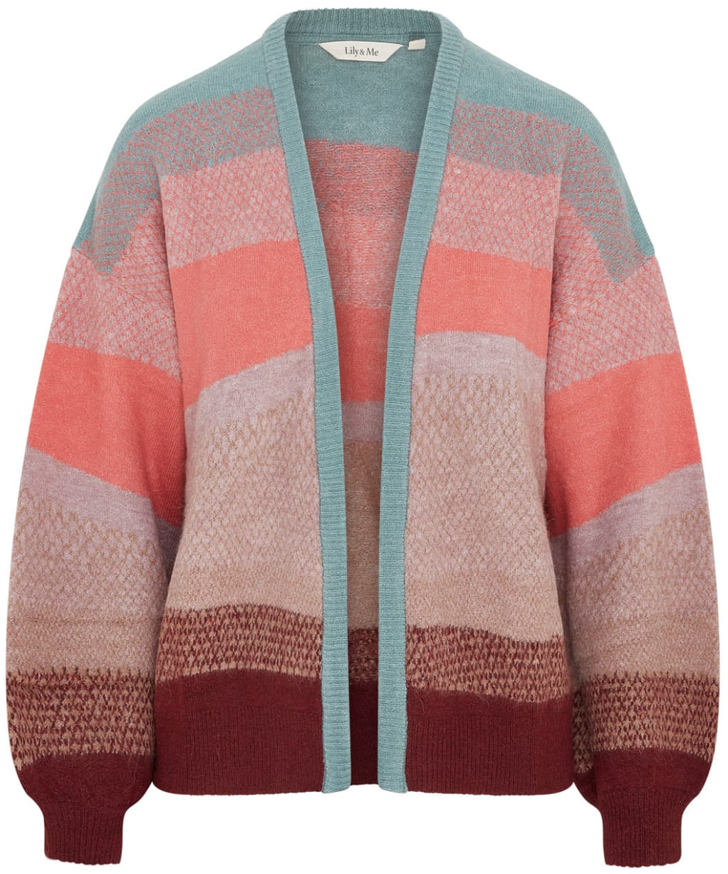Women's Lily & Me Nancy Colour Block Cardigan - Mulberry