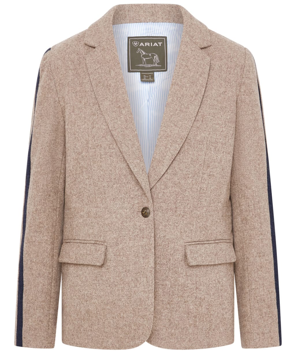 Women's Ariat Dornie Wool Blazer - Camel Herringbone