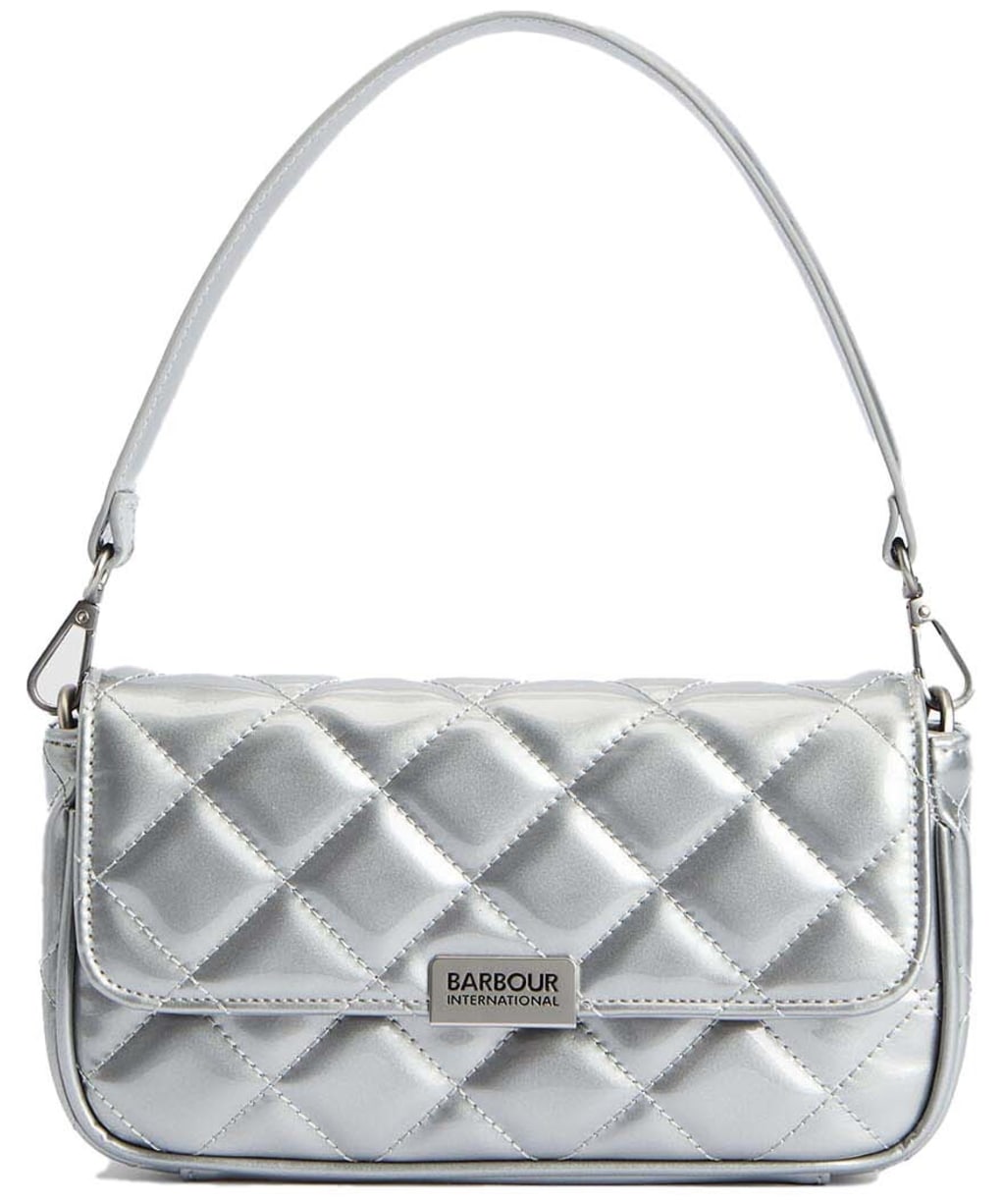 Women's Barbour International Quilted Mini Soho Crossbody Bag - High Shine Silver