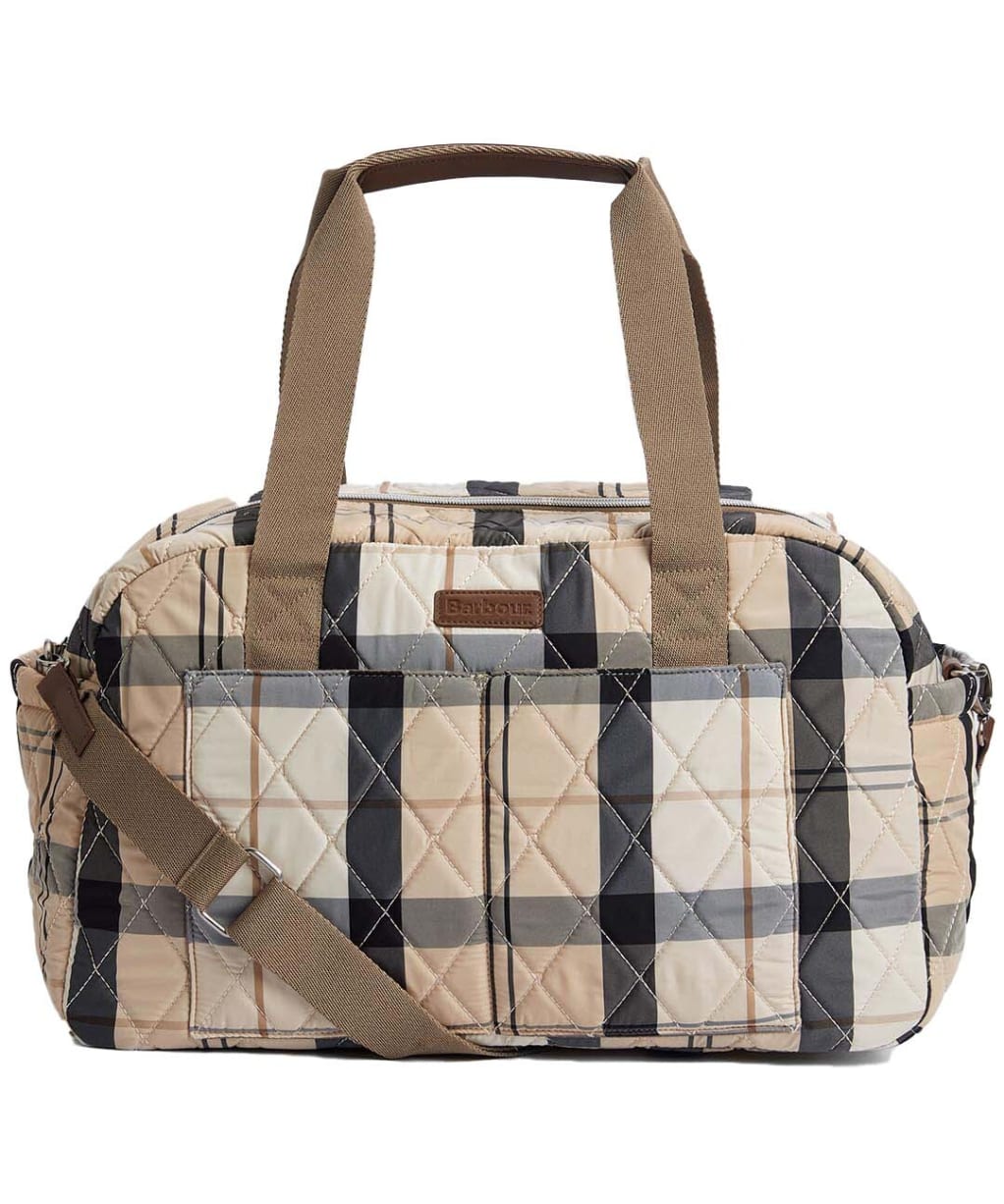 Women's Barbour Wetherham Quilted Overnight Holdall Bag - Safari Tartan