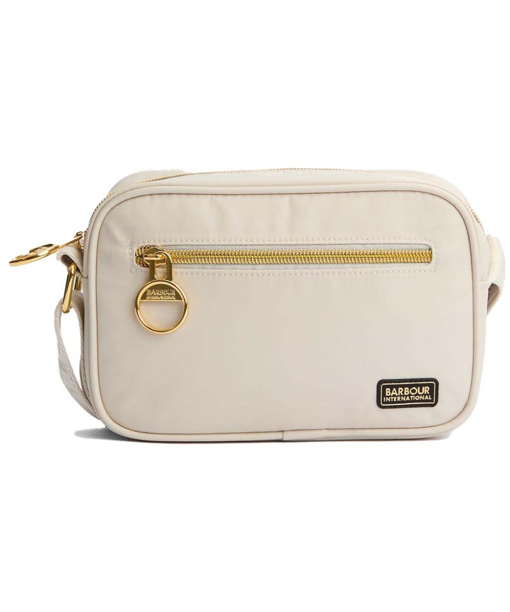 Women's Barbour International Qualify Micro Crossbody Bag - Light Pearl