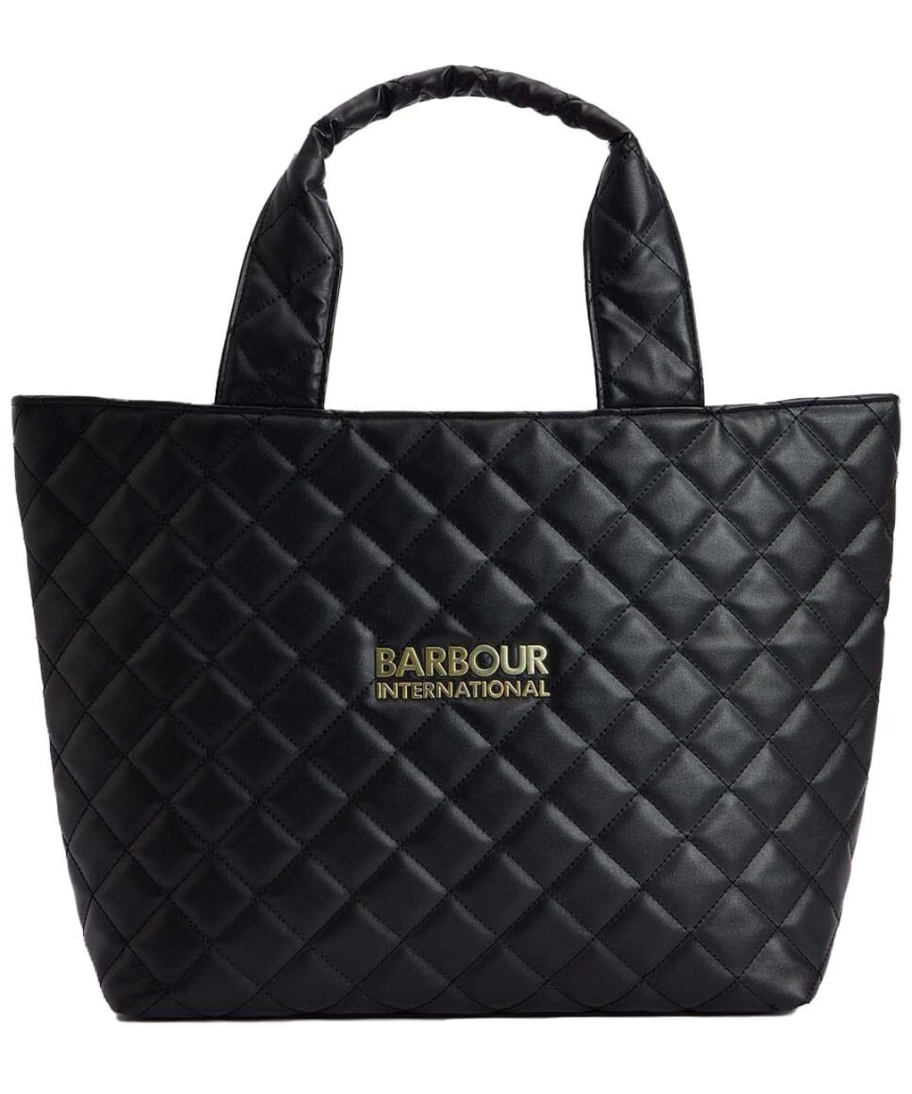 Women's Barbour International Battersea Quilted Mini Tote Bag - Black