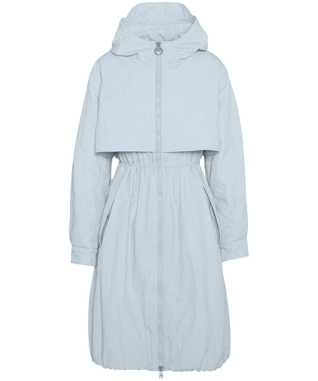 Women's Barbour International Estella Parka Casual Jacket - Light Steel Blue