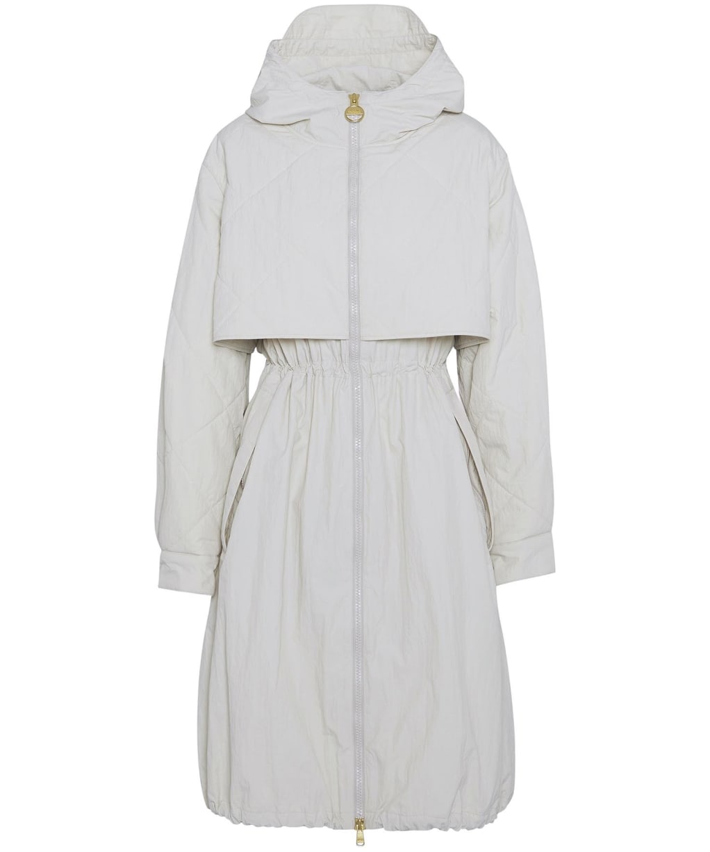Women's Barbour International Estella Parka Casual Jacket - Silver Birch