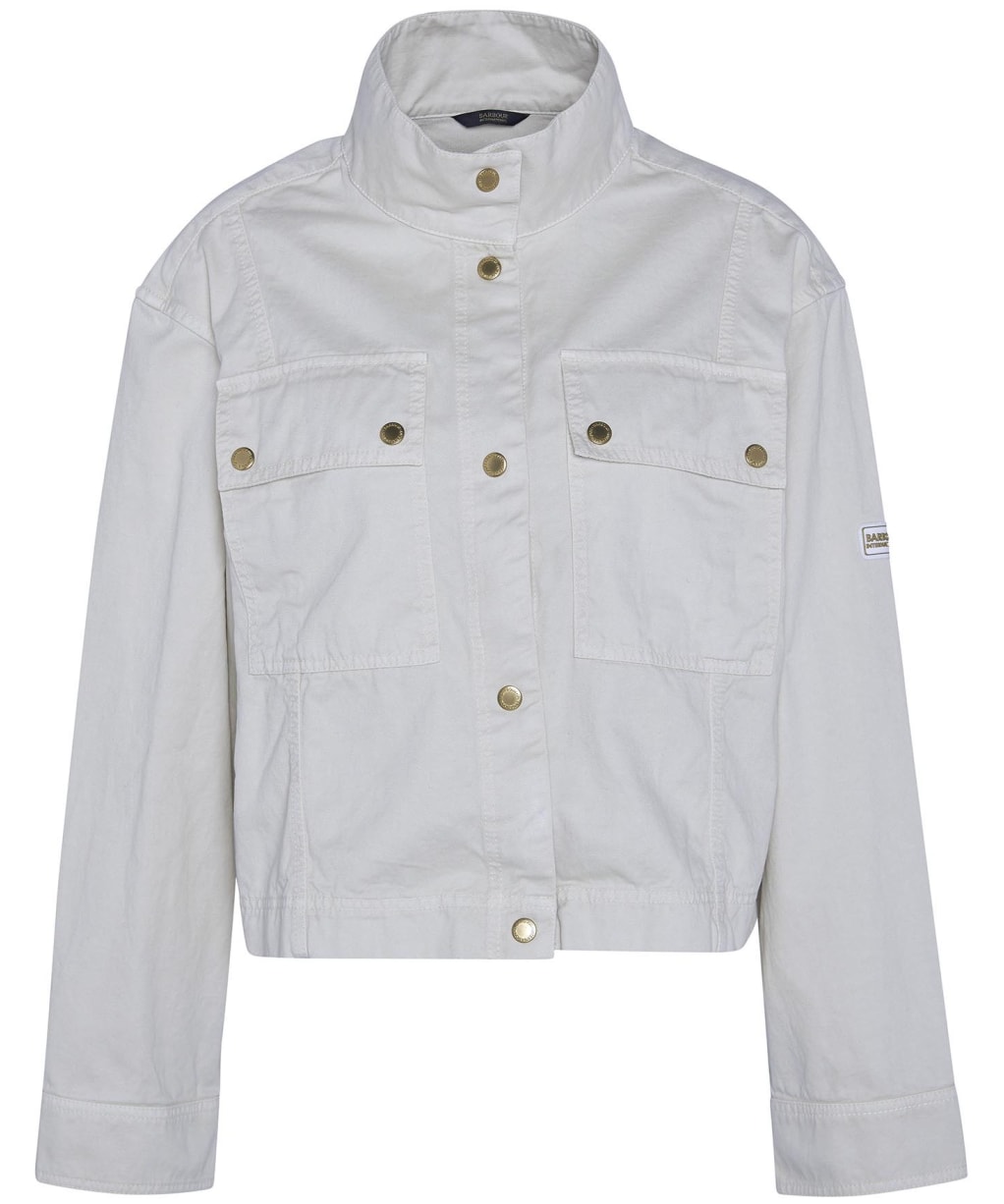 Women's Barbour International Sierra Cotton Casual Jacket - Silver Birch