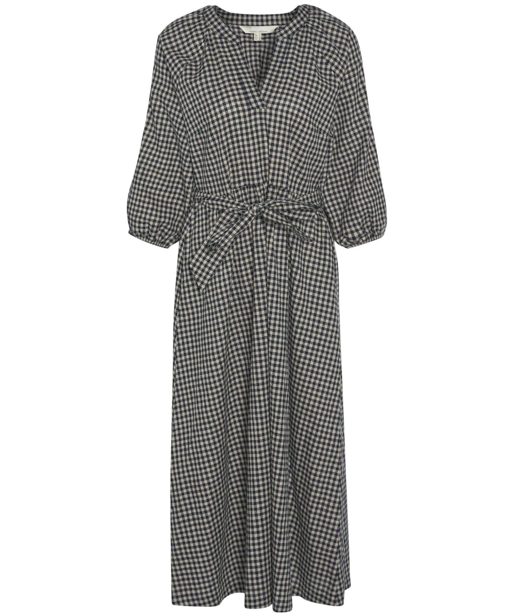 Women's Barbour Suri Midi Dress - Dark Navy / Light Sand / Military Brown