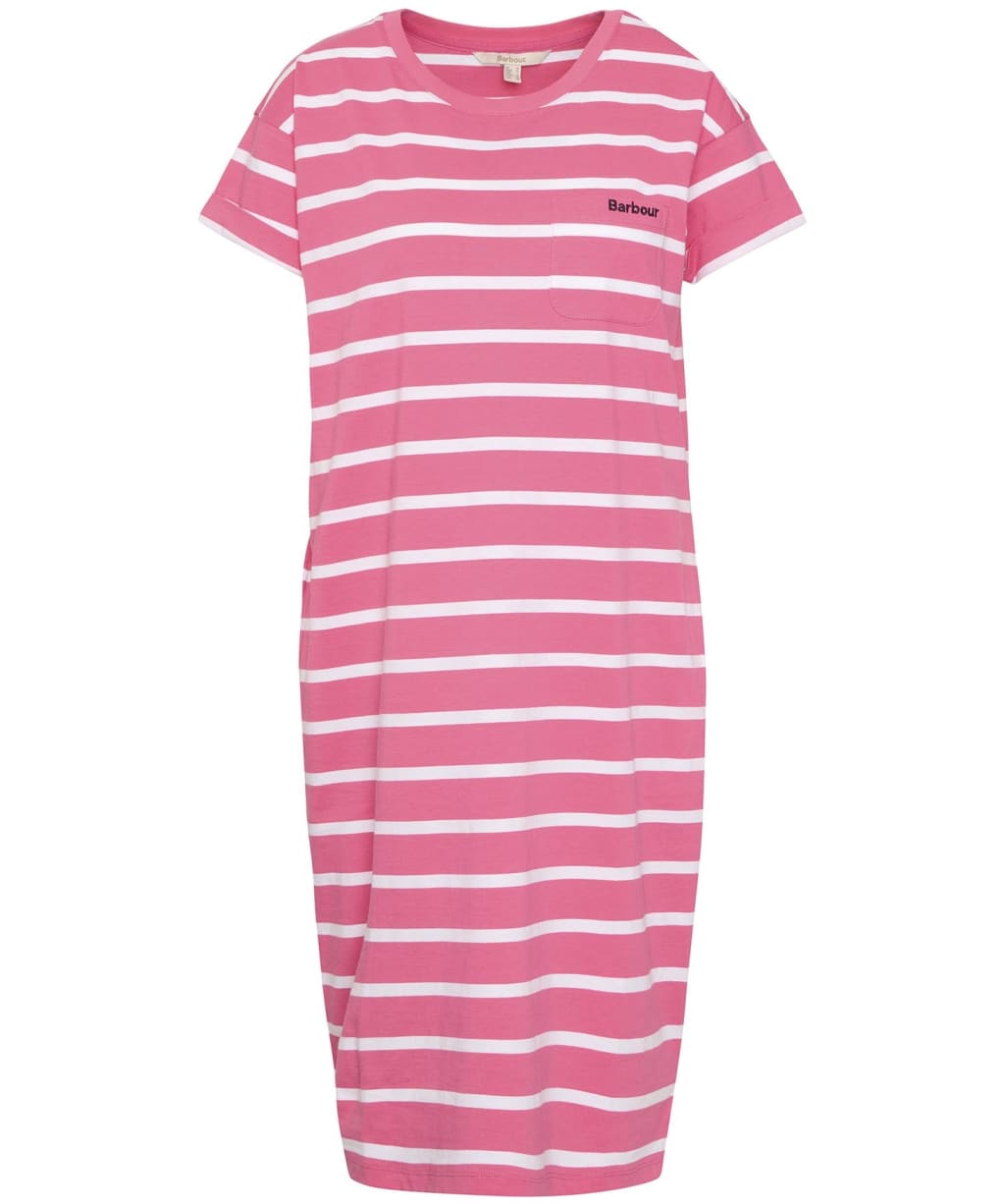 Women's Barbour Otterburn Stripe Dress - ROSE PINK/WHITE