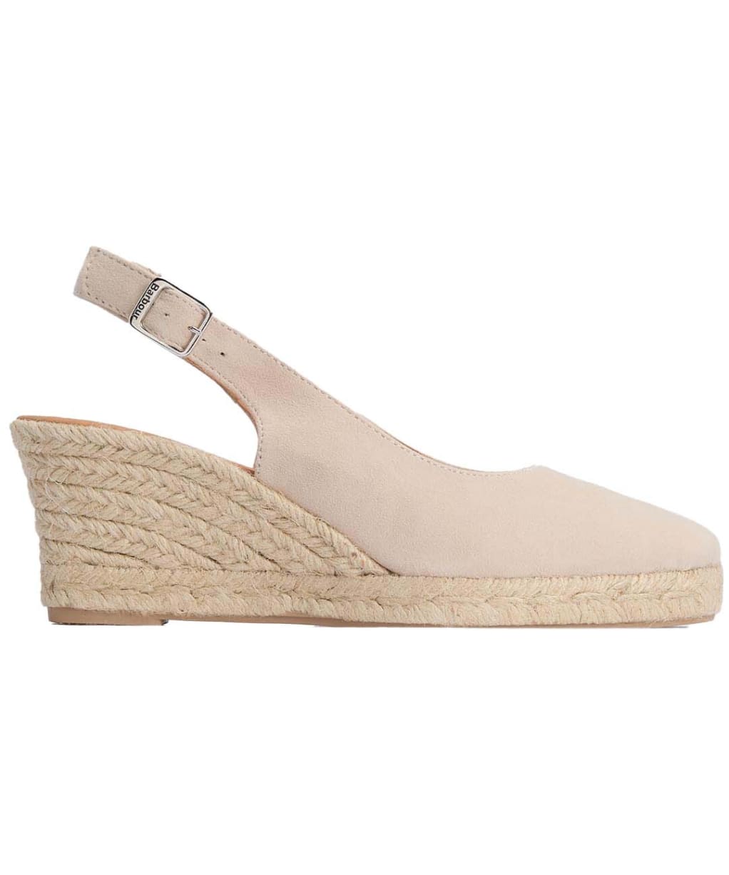 Women's Barbour Hazel Espadrille Wedge Sandal - Salt Suede