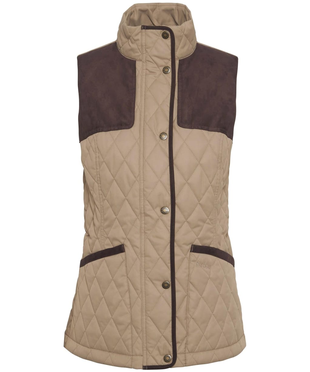 Women's Barbour Keeper Wear Quilted Gilet - Military Brown