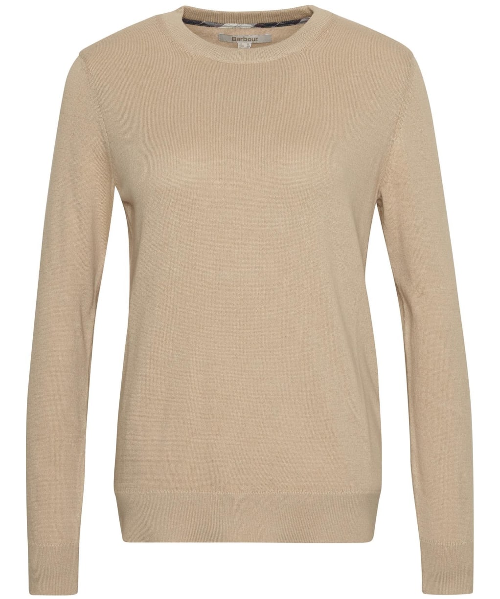 Women's Barbour Lavender Knitted Crew Neck Jumper - Putty