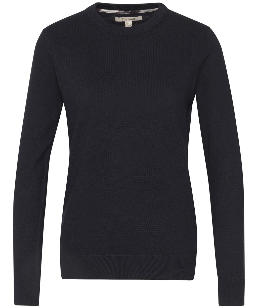 Women's Barbour Lavender Knitted Crew Neck Jumper - Navy