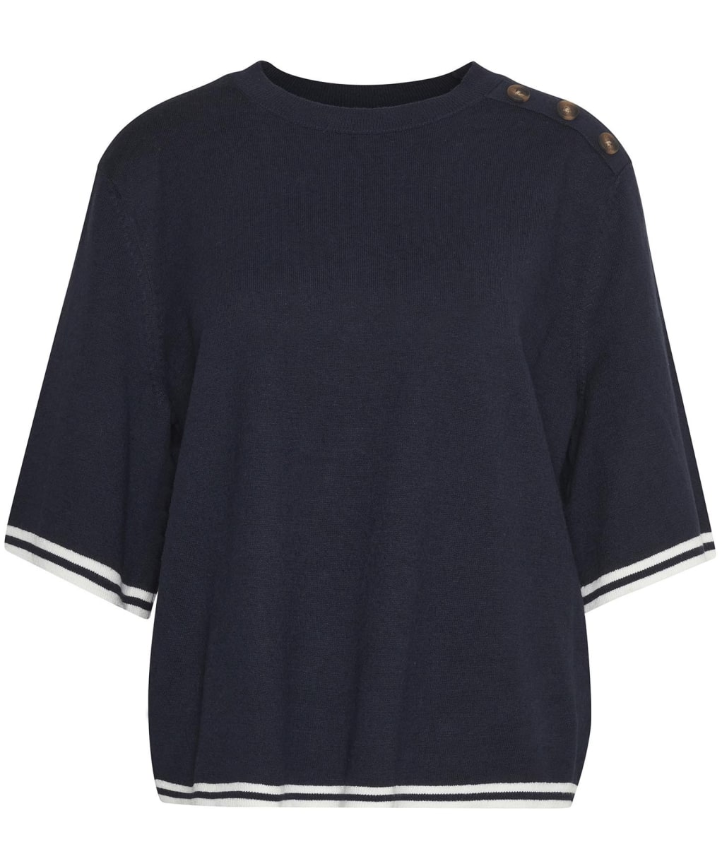 Women's Barbour Genevieve Knitted T-Shirt - Dark Navy