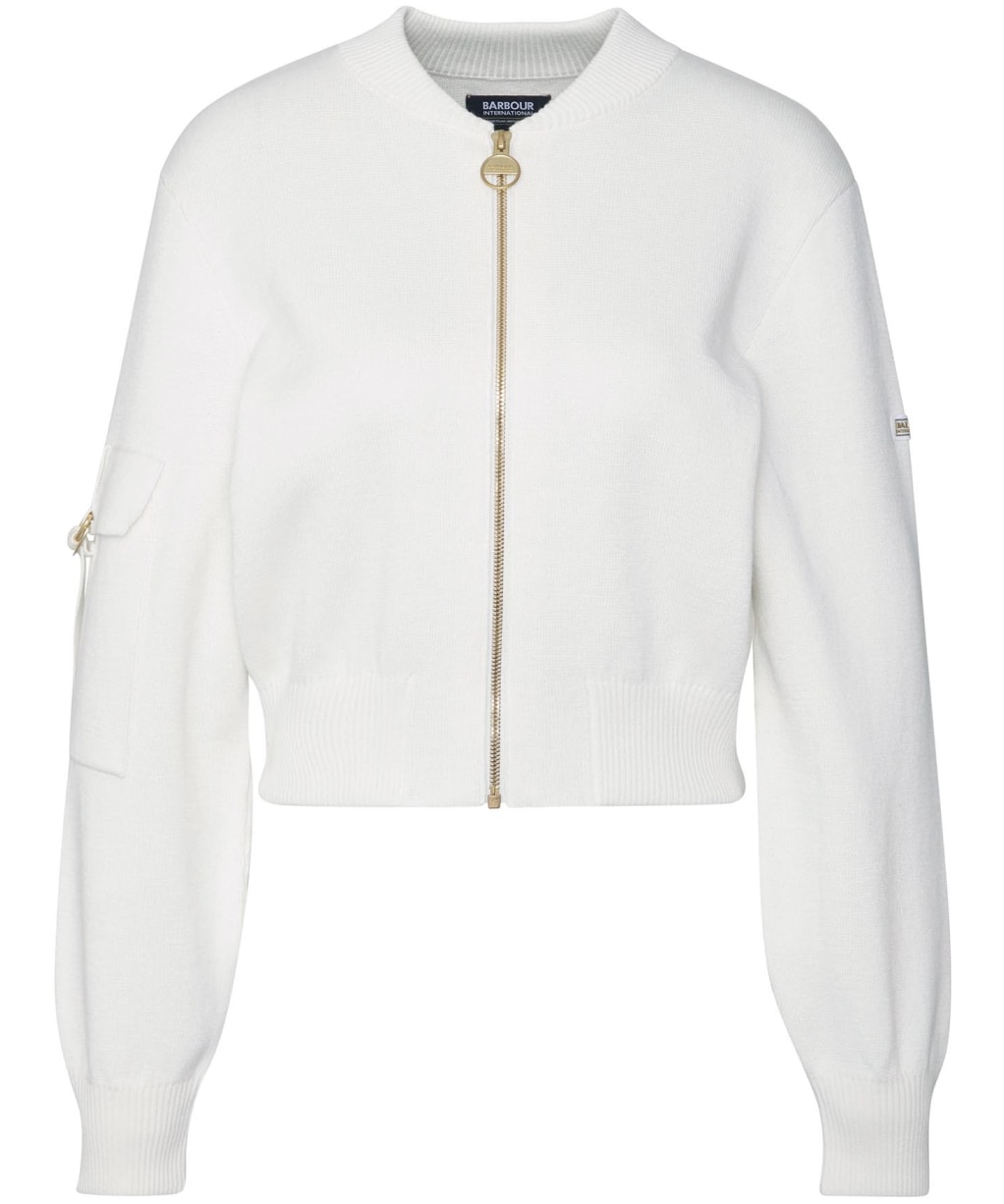 Women's Barbour International Priya Knitted Bomber Jacket - Neutral