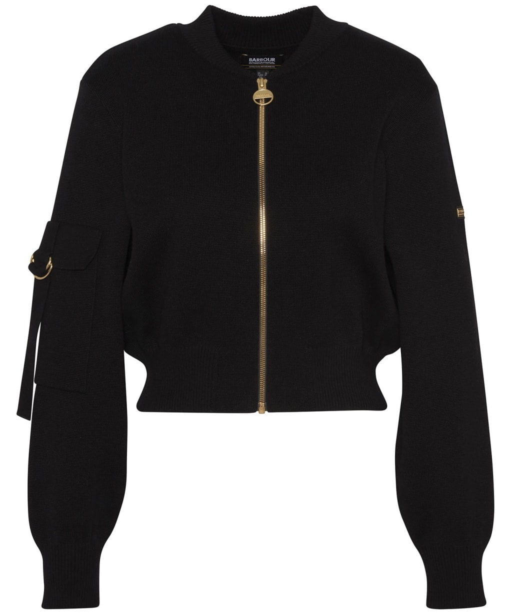 Women's Barbour International Priya Knitted Bomber Jacket - Black