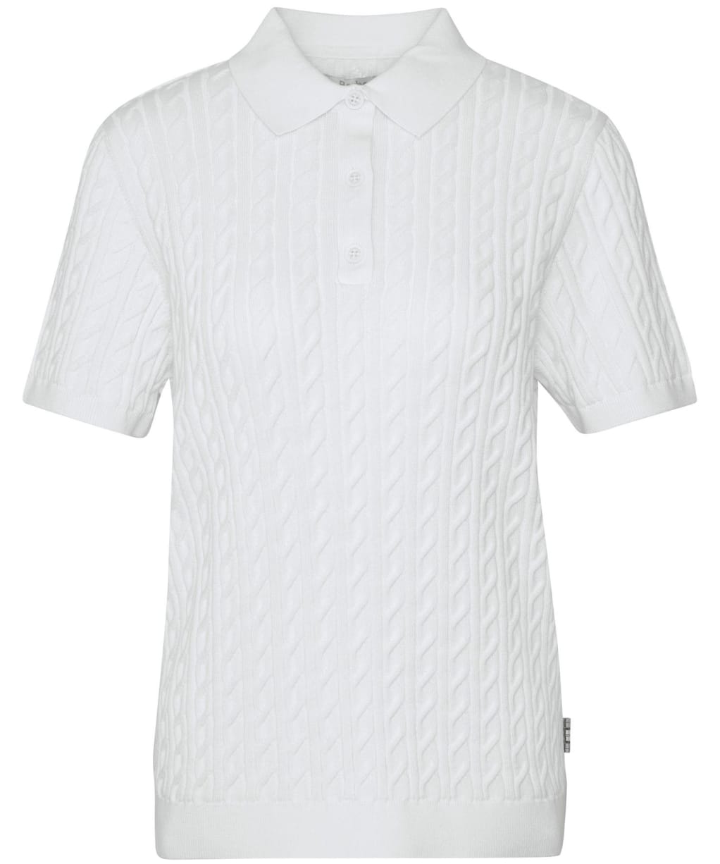 Women's Barbour Hartland Knitted Polo Jumper - Cloud