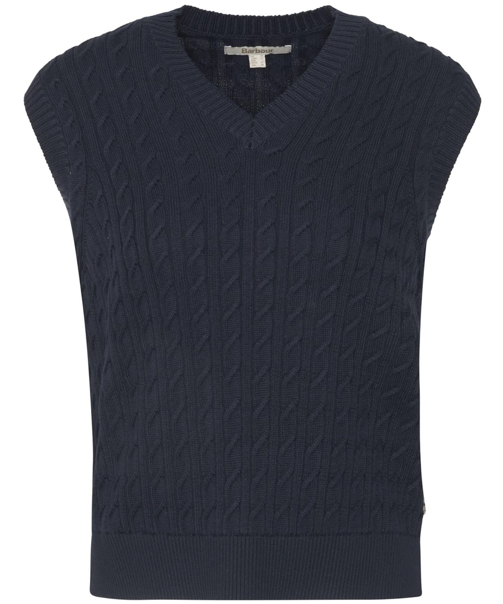 Women's Barbour Hartland Sleeveless Knitted Jumper - Navy