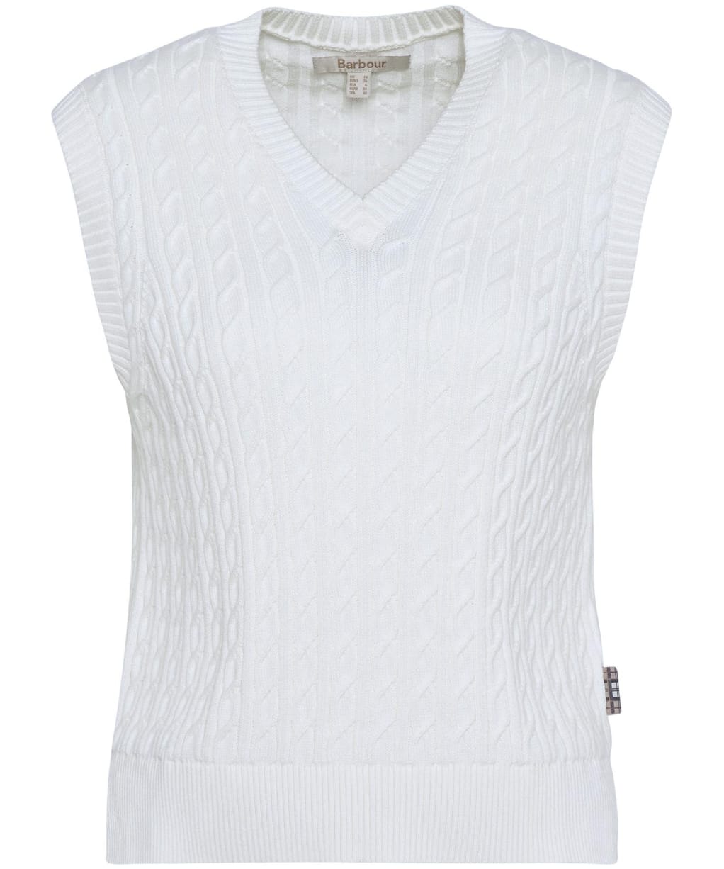 Women's Barbour Hartland Sleeveless Knitted Jumper - Cloud