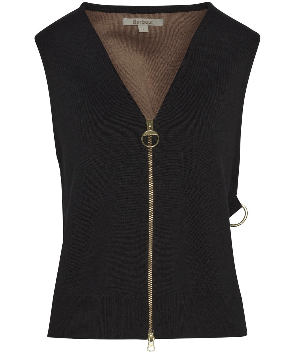 Women's Barbour Maya Sleeveless Zip Through Tank - Black