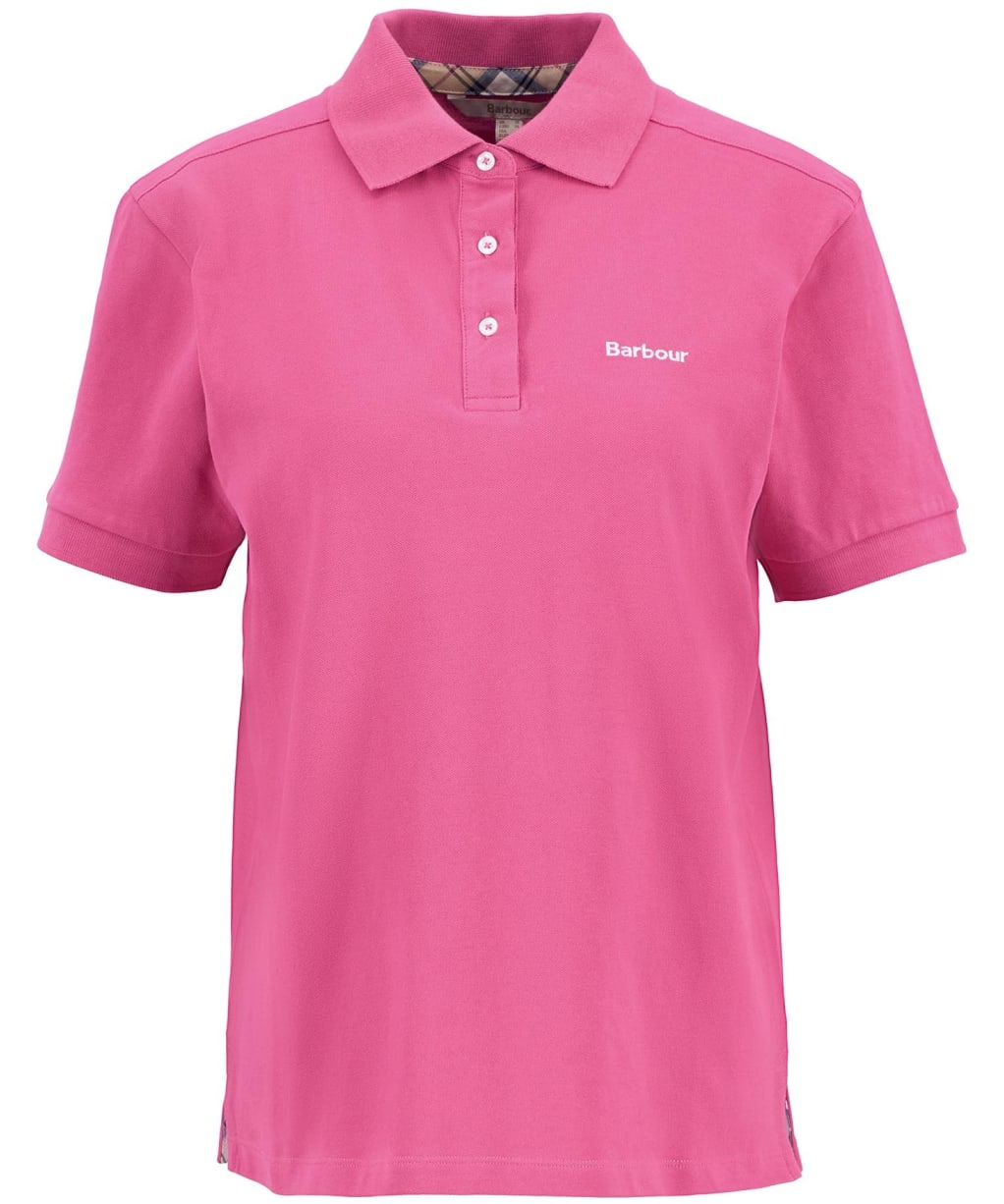Women's Barbour Bowford Polo Top - Rose Pink