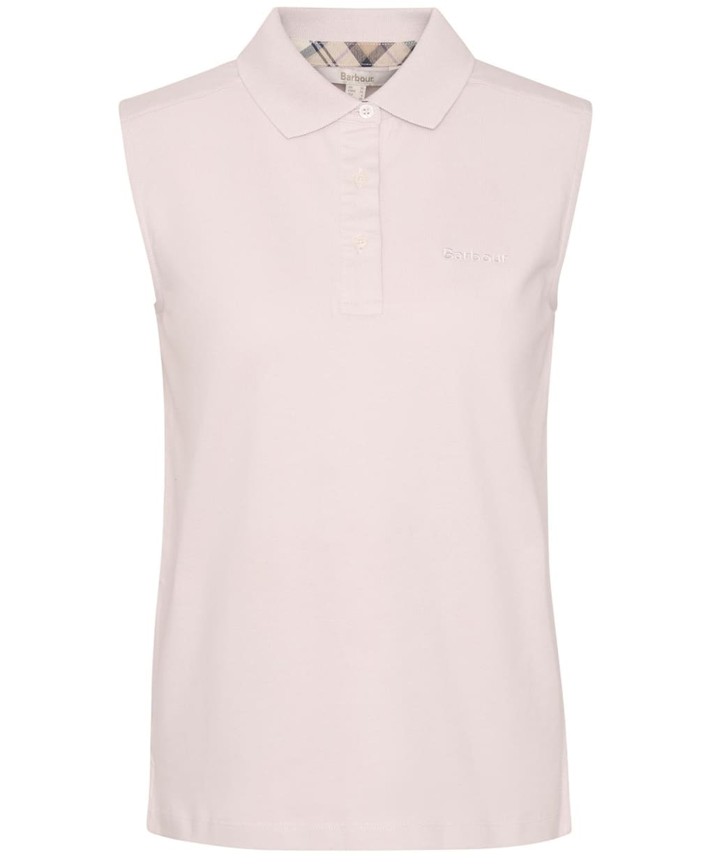 Women's Barbour Bowford Sleeveless Polo Top - Primrose Pink