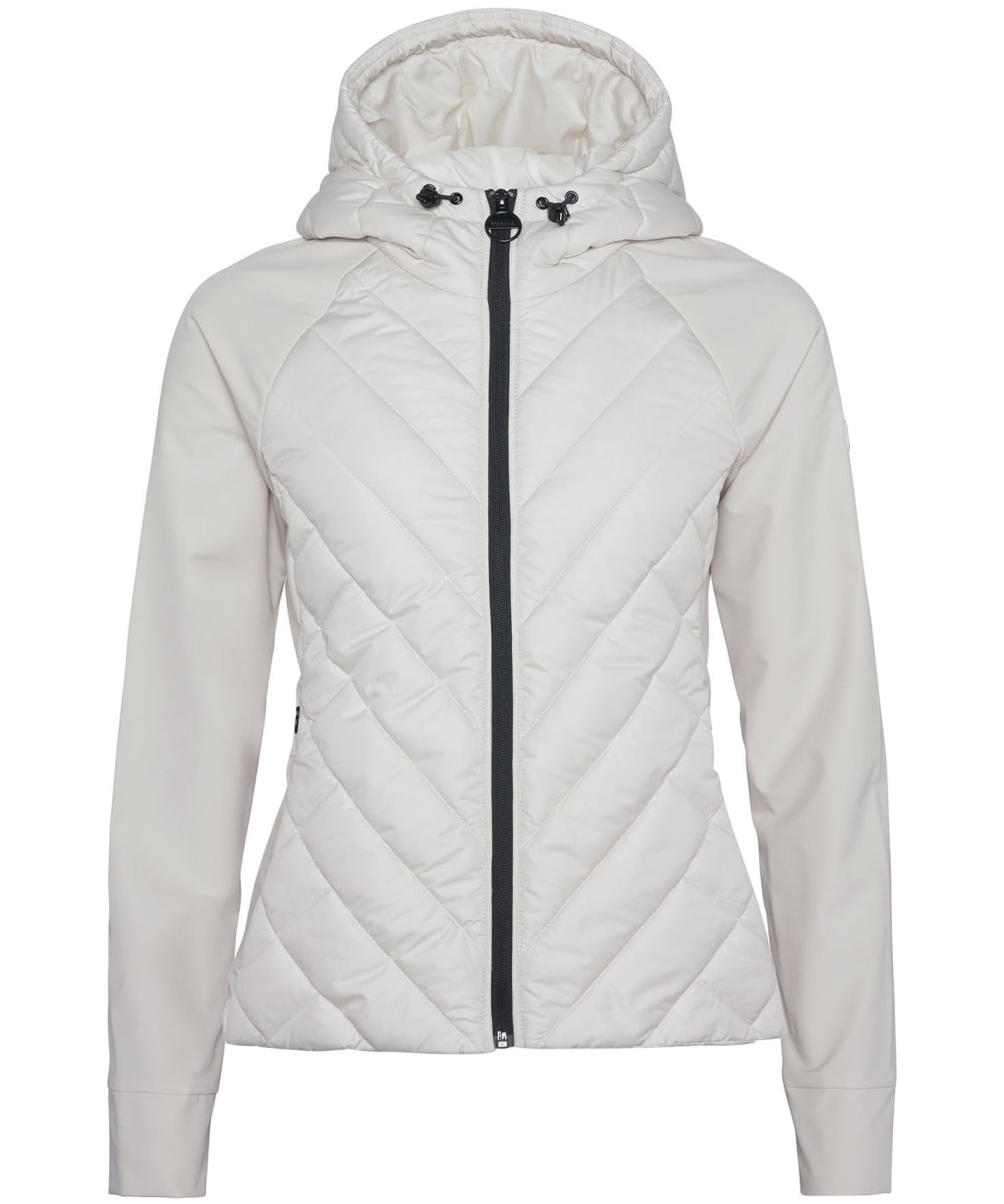 Women's Barbour International Dakota Quilted Sweater Jacket - Silver Birch