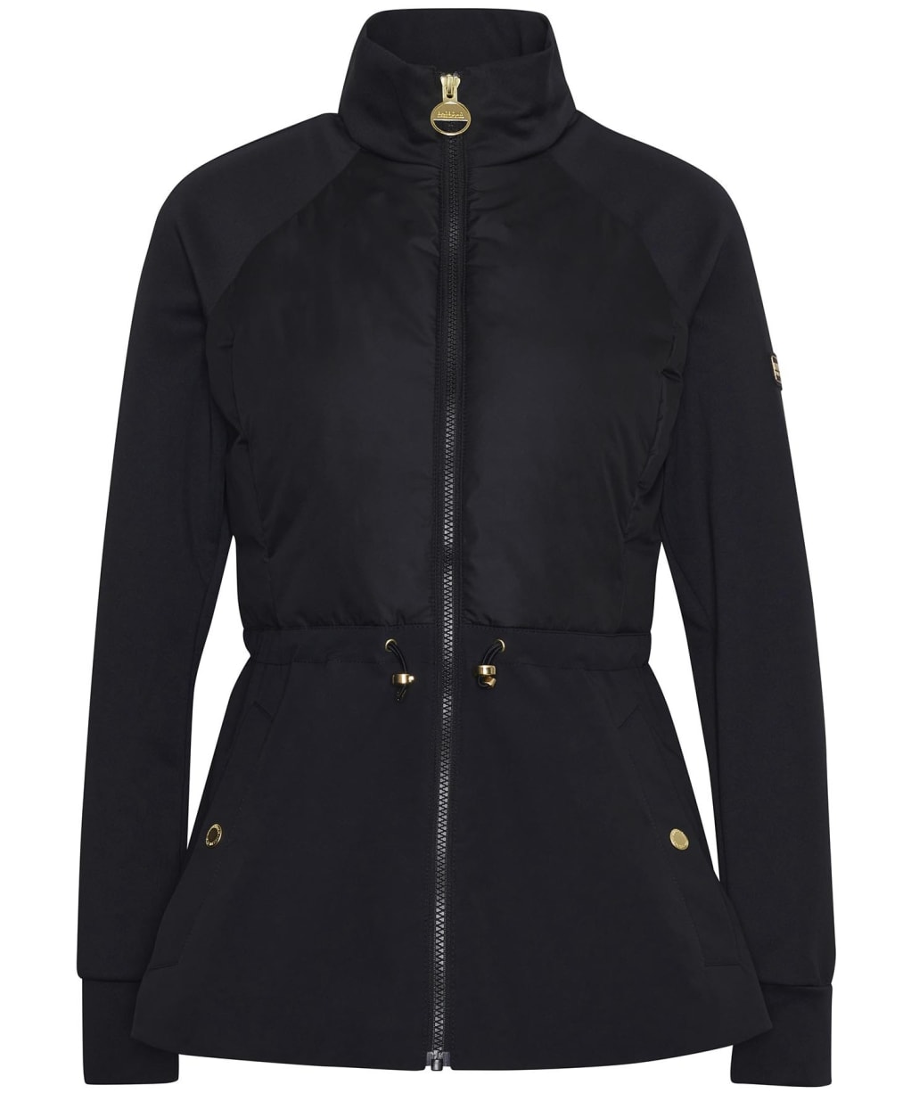 Women's Barbour International Caprice Quilted Sweater Jacket - Black