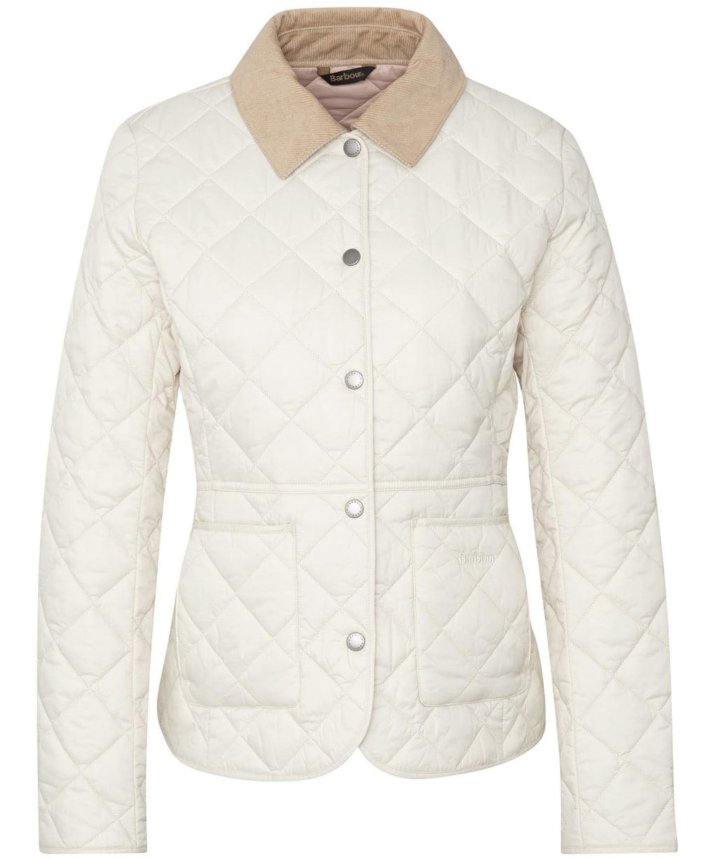 Women's Barbour Deveron Quilted Jacket - Light Pearl / Pale