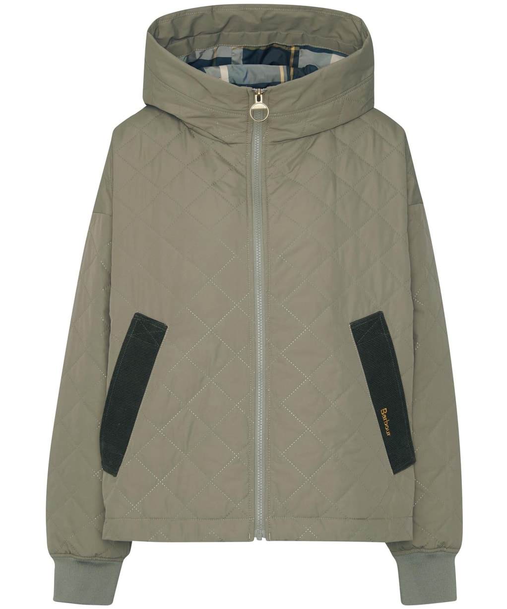 Women's Barbour Maddy Quilted Jacket - Dusky Green / Ancient Tartan