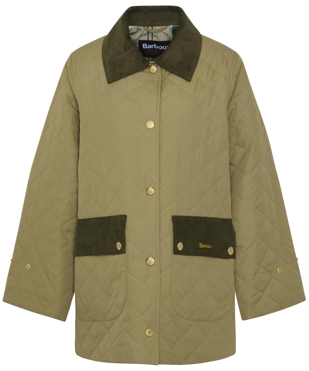 Women's Barbour Corinne Quilted Jacket - Dusky Green / Ancient Tartan