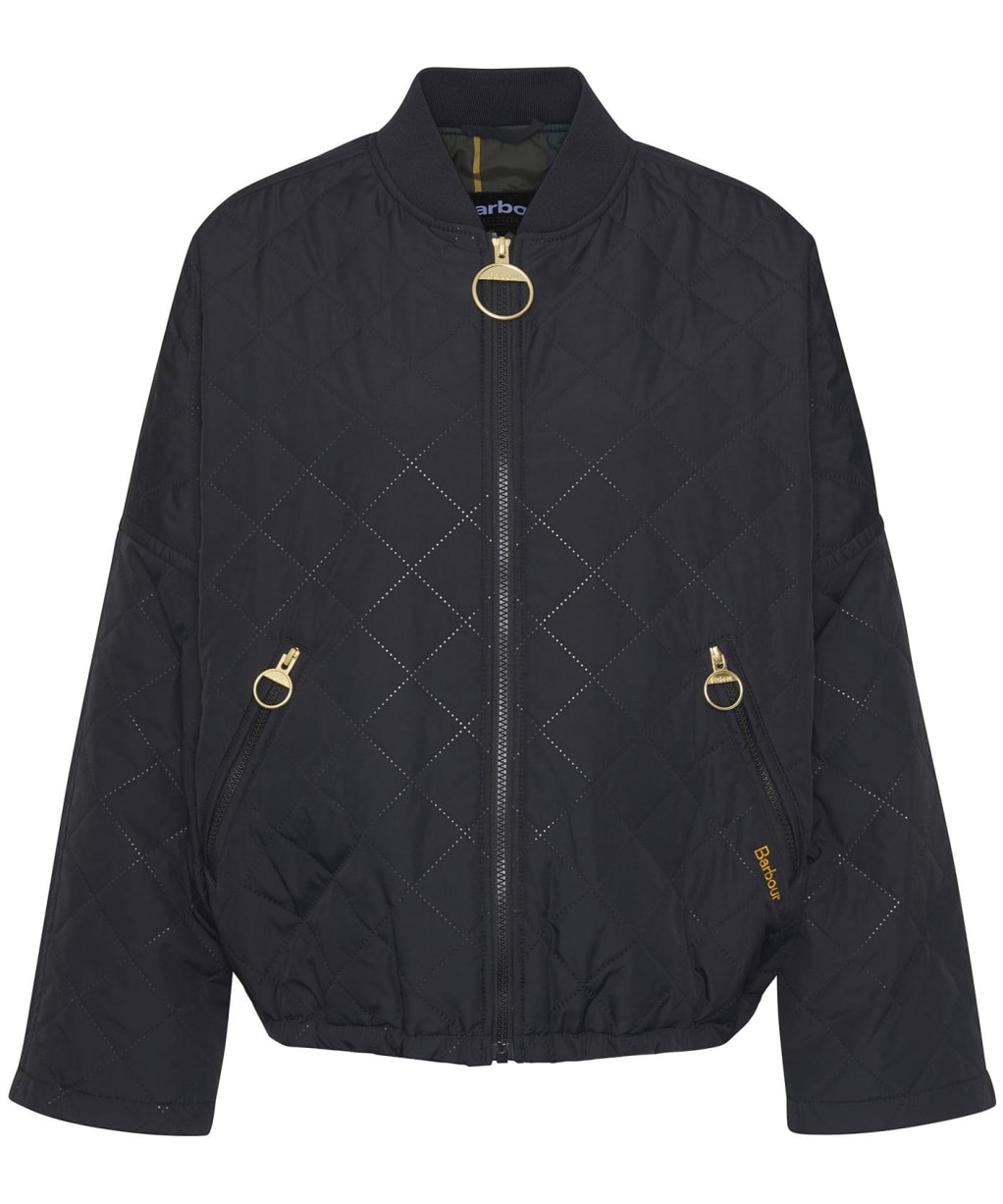 Women's Barbour Emlyn Quilted Jacket - Black / Ancient 