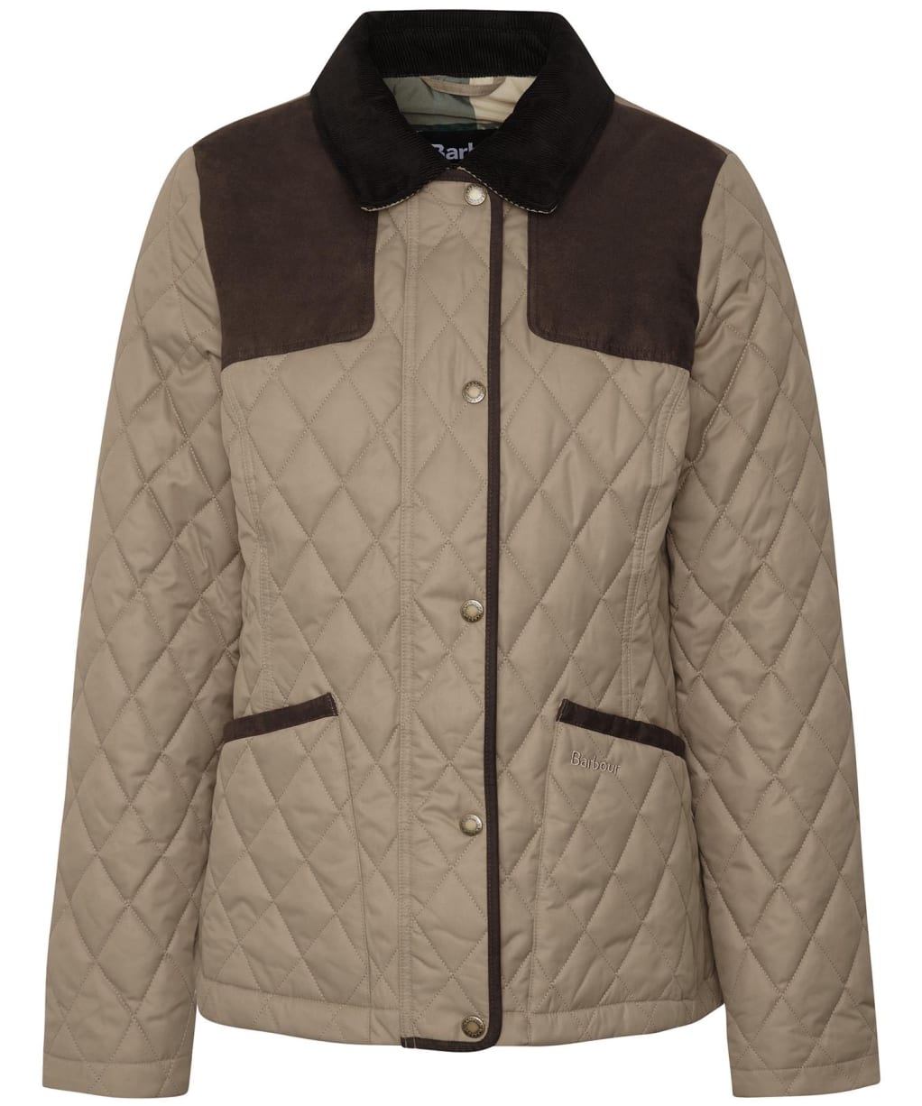 Women's Barbour Keeper Wear Quilted Jacket - Military Brown