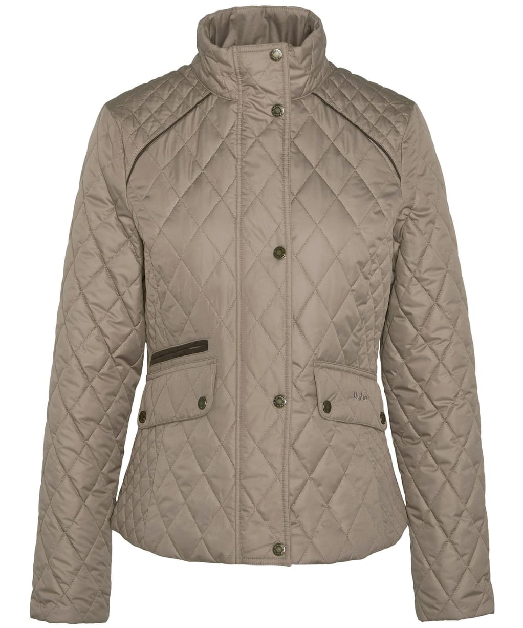 Women's Barbour Crawford Cavalry Quilted Jacket - Military Brown