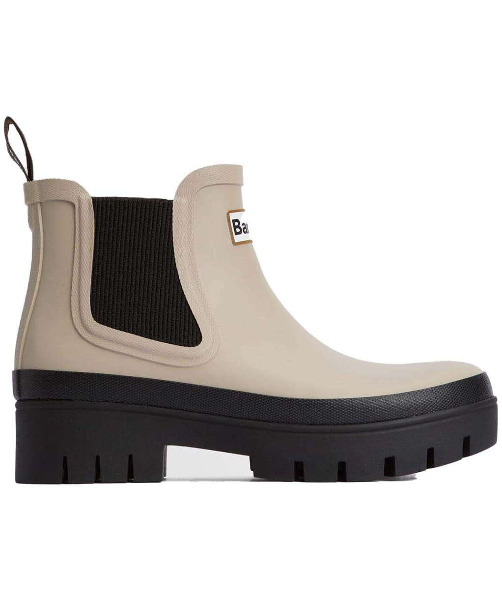 Women's Barbour Halton Chelsea Wellingtons - Light Sand / Black