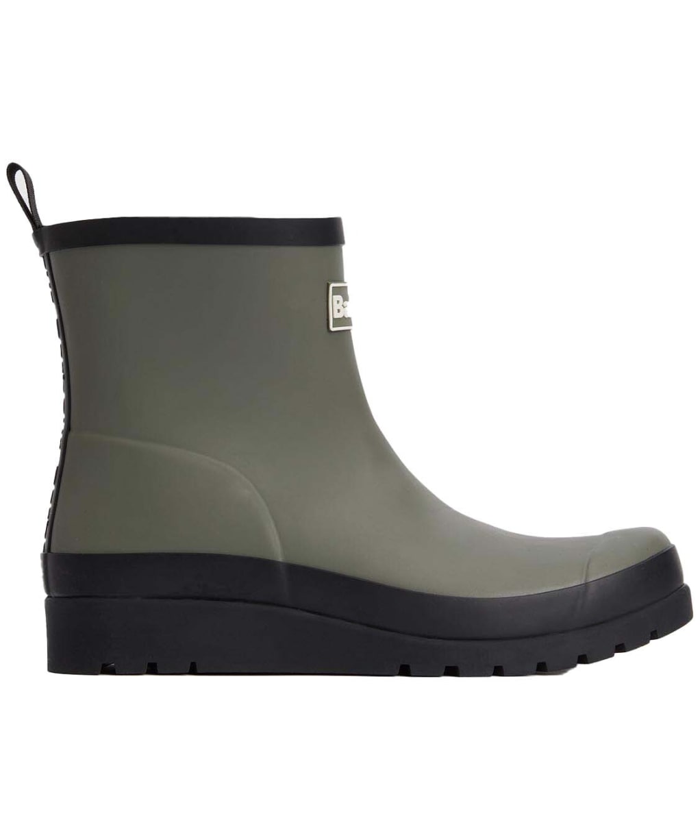 Women's Barbour Portree Wedge Welly - Dusky Olive / Black