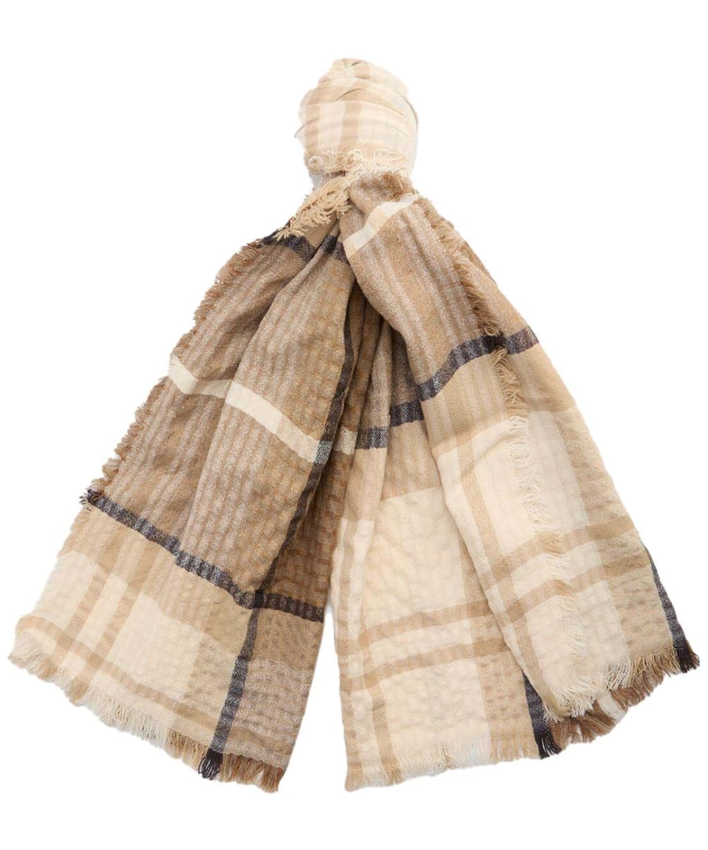 Women's Barbour Faith Tartan Wrap - Safari Tartan