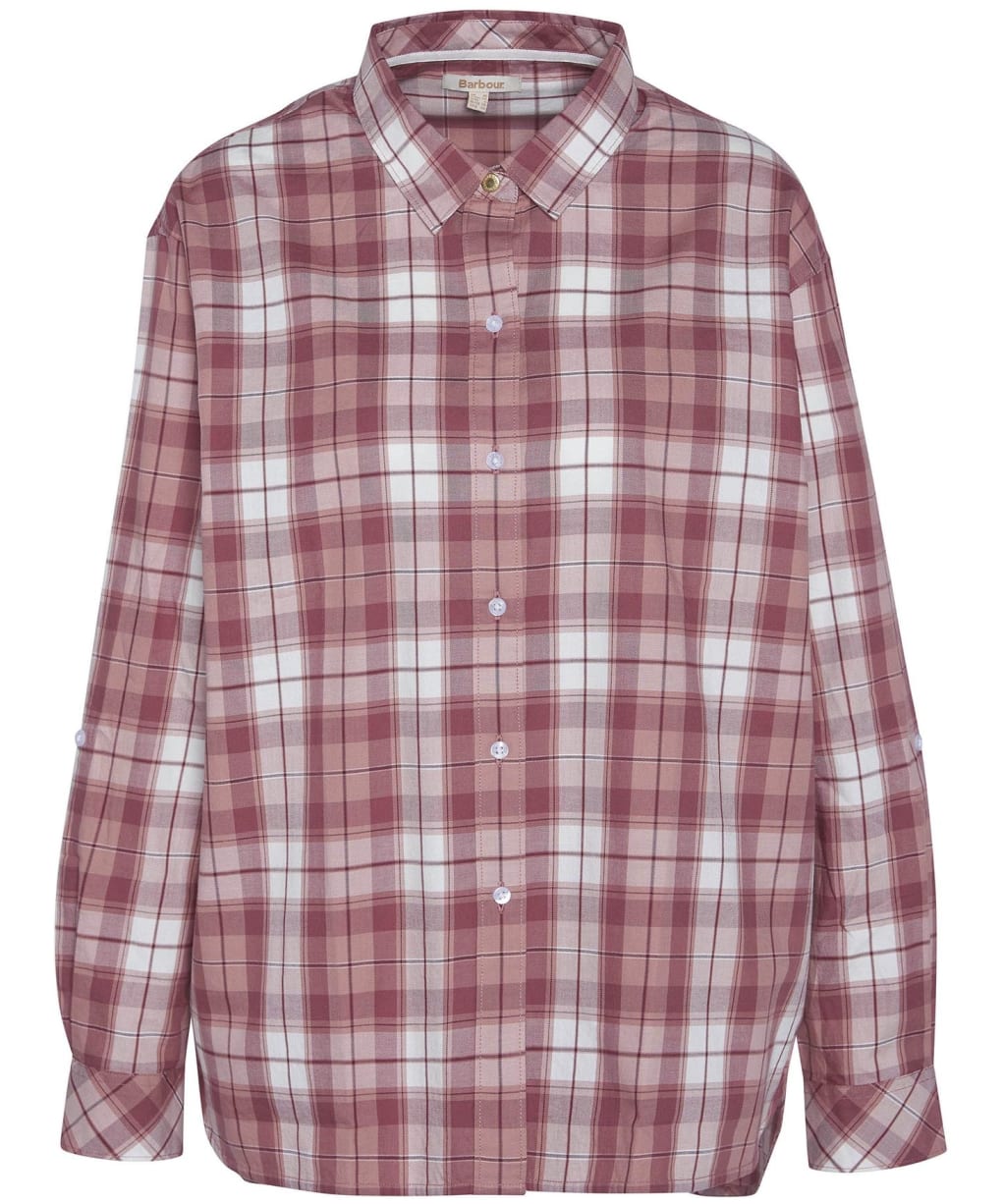Women's Barbour Angelonia Oversized Cotton Shirt - TEA ROSE / CLOUD
