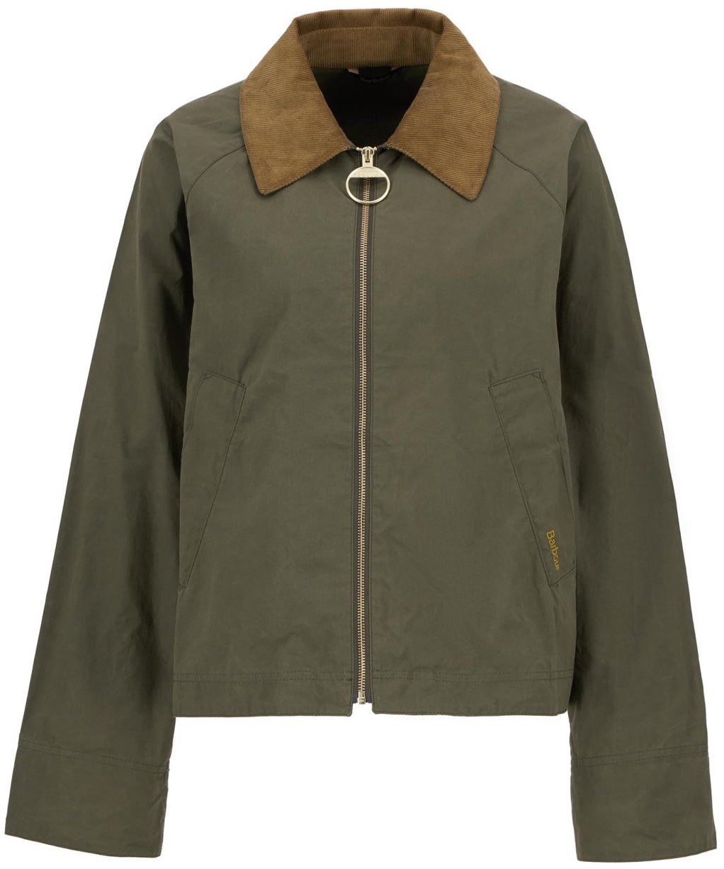 Women's Barbour Catlin Showerproof Jacket - Dusky Green / Ancient Tartan