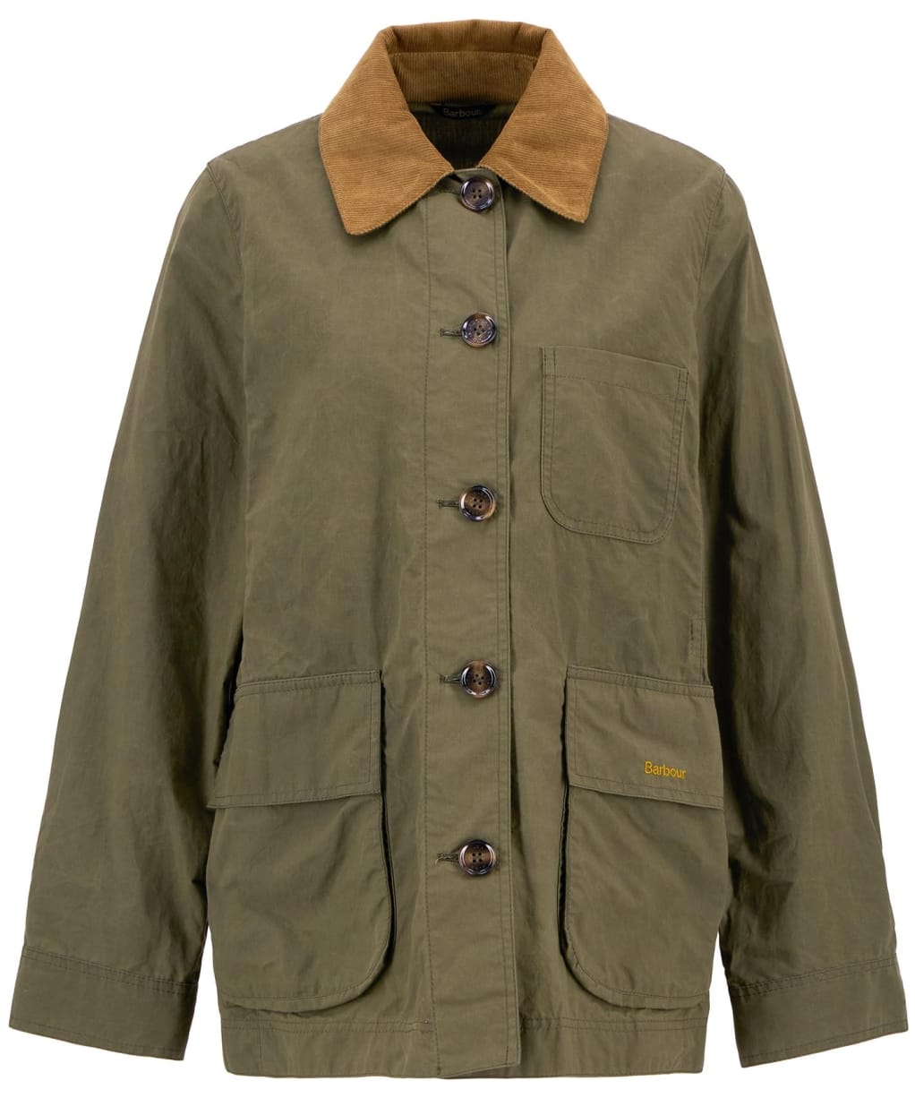 Women's Barbour Averie Showerproof Jacket - Dusky Green / Ancient Tartan