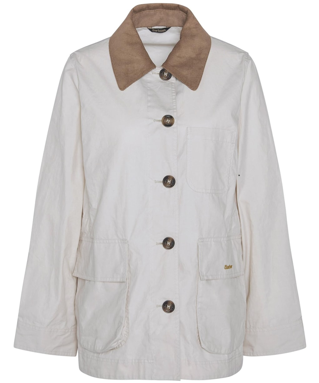 Women's Barbour Averie Showerproof Jacket - Oatmeal / Ancient Tartan