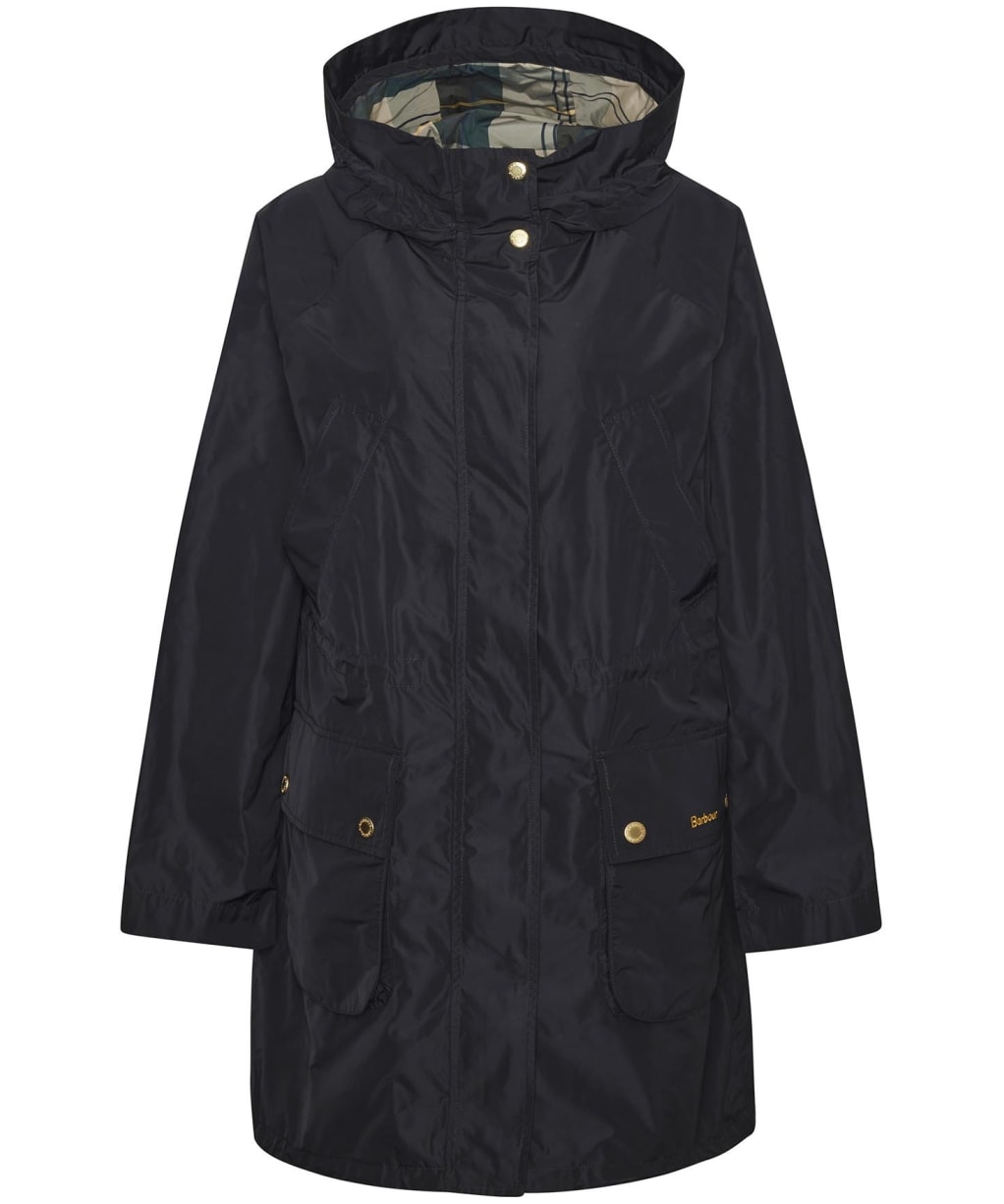 Women's Barbour Una Showerproof Jacket - Black / Ancient Tartan