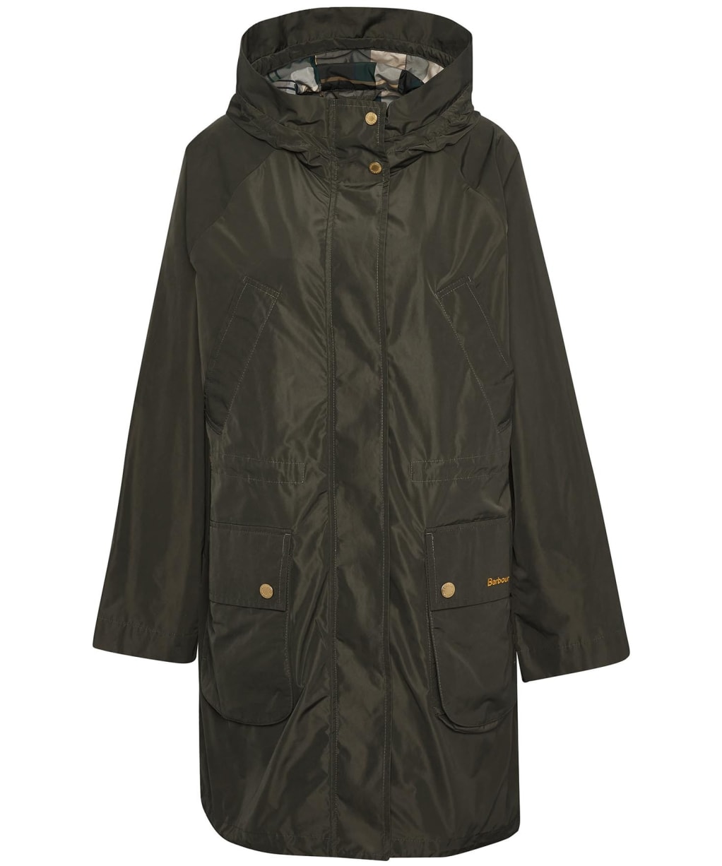Women's Barbour Una Showerproof Jacket - Olive / Ancient Tartan