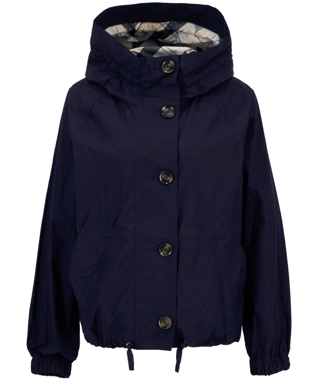 Women's Barbour Bhodi Showerproof Jacket - Dark Indigo / Safari Tartan