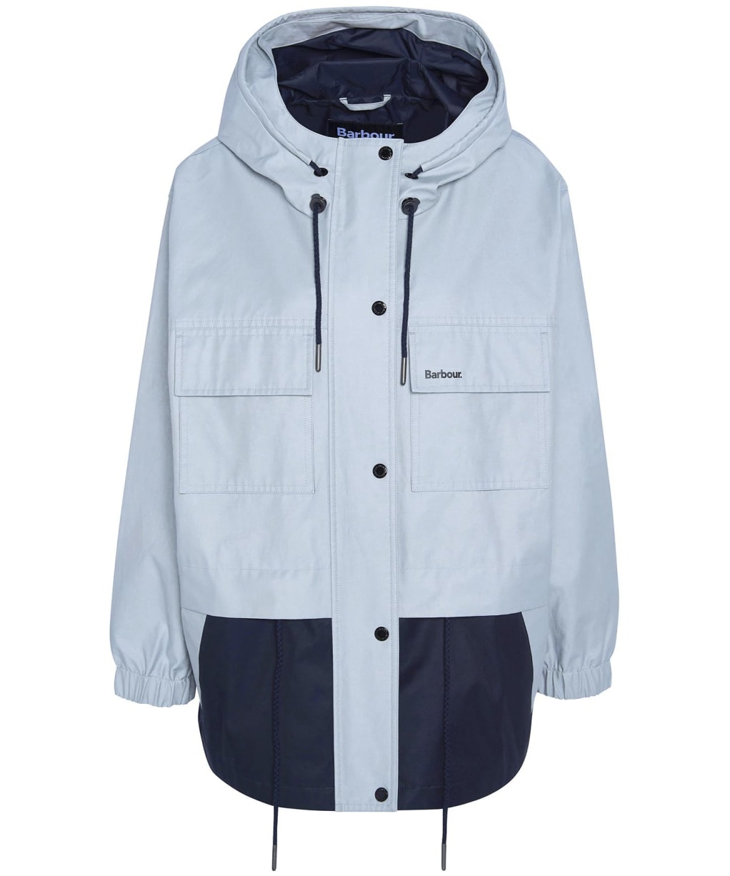 Women's Barbour Reese Showerproof Jacket - Ice Blue / Dark Navy