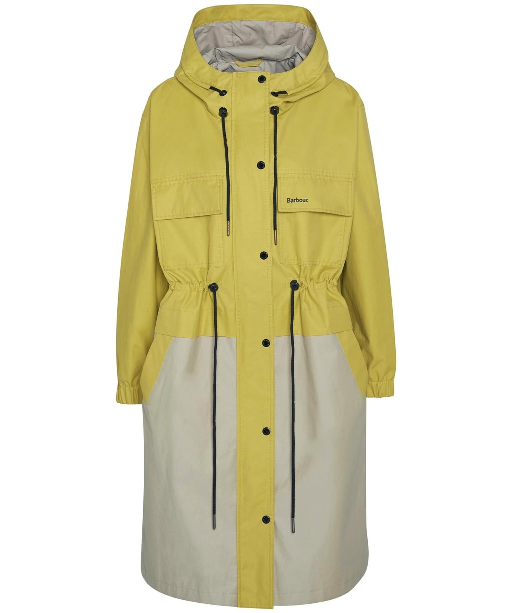 Women's Barbour Evie Showerproof Parka - Limeade / Light Sand