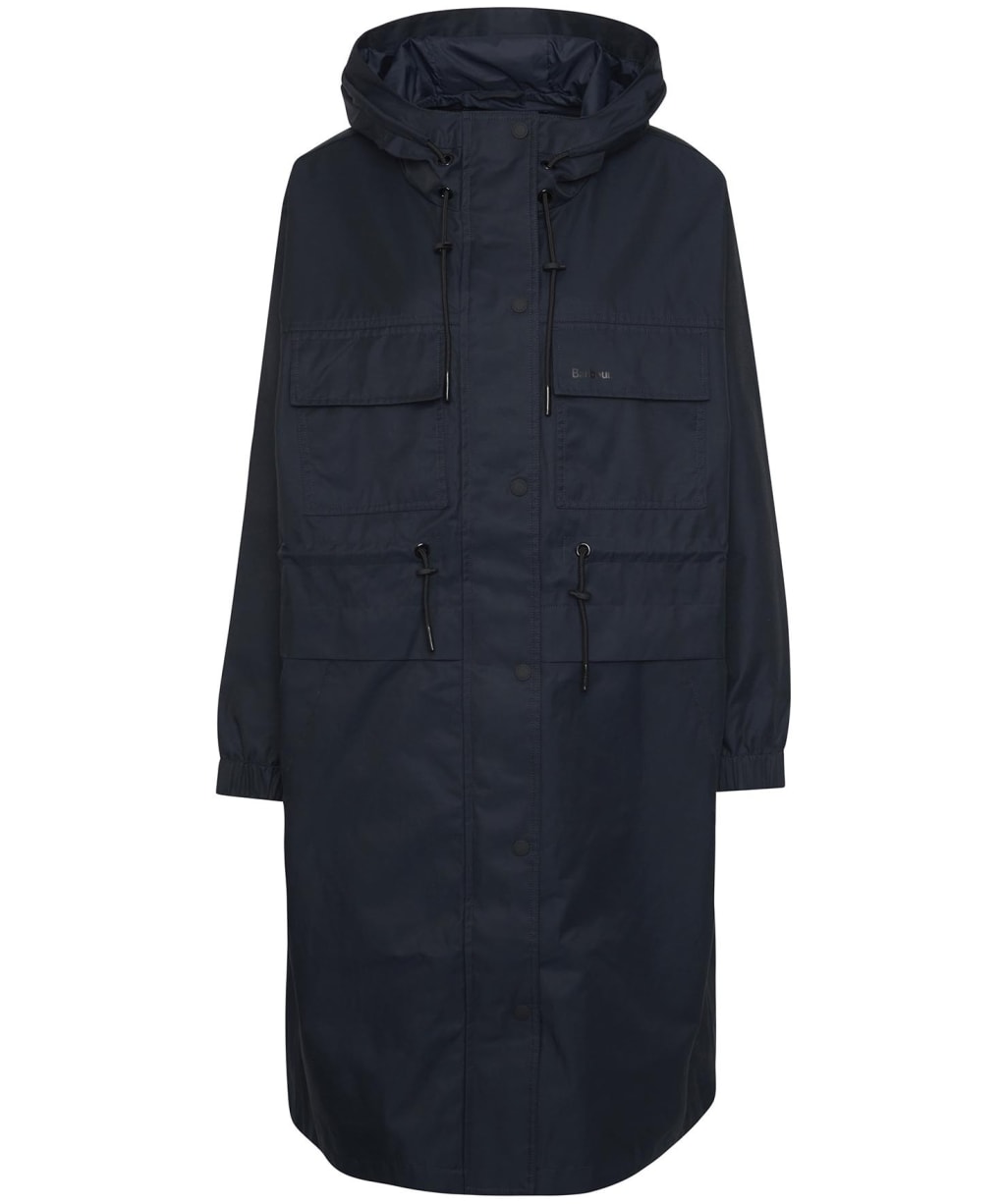Women's Barbour Evie Showerproof Parka - Dark Navy / Dark Navy