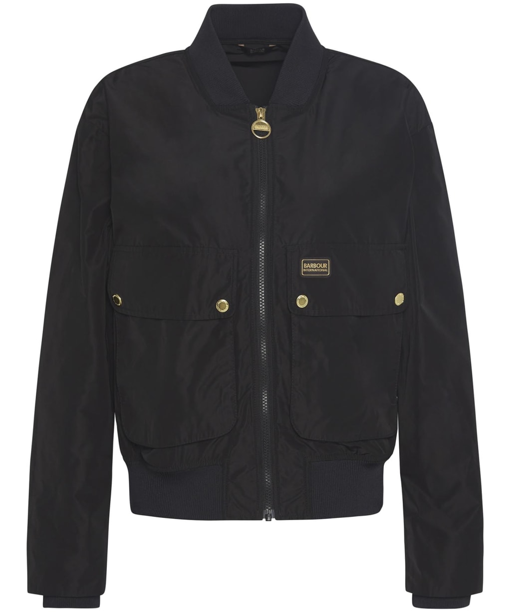 Women's Barbour International Priya Showerproof Bomber Jacket - Black