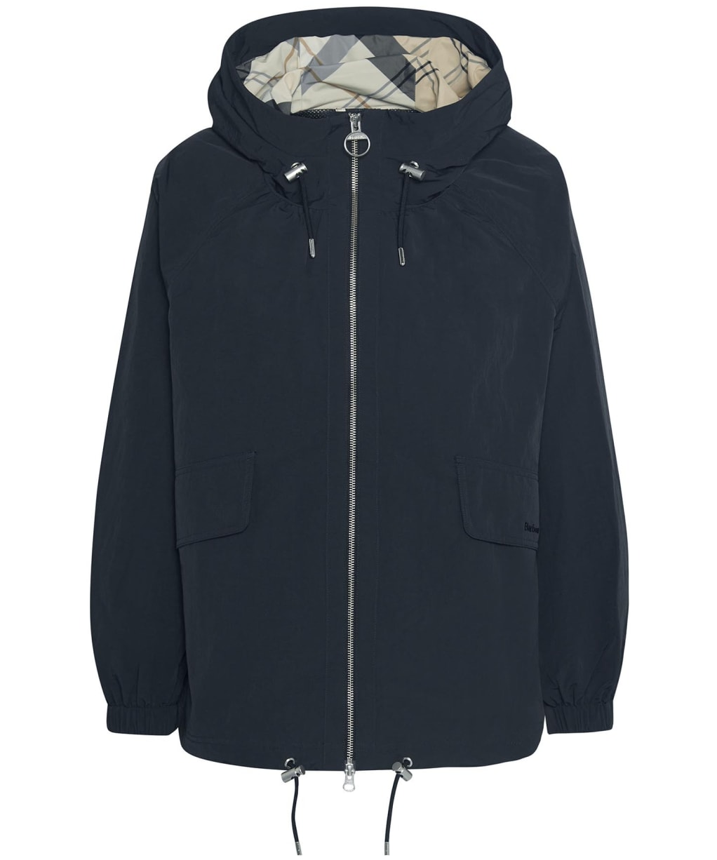 Women's Barbour Orson Showerproof Jacket - Black / Safari Dress Tartan