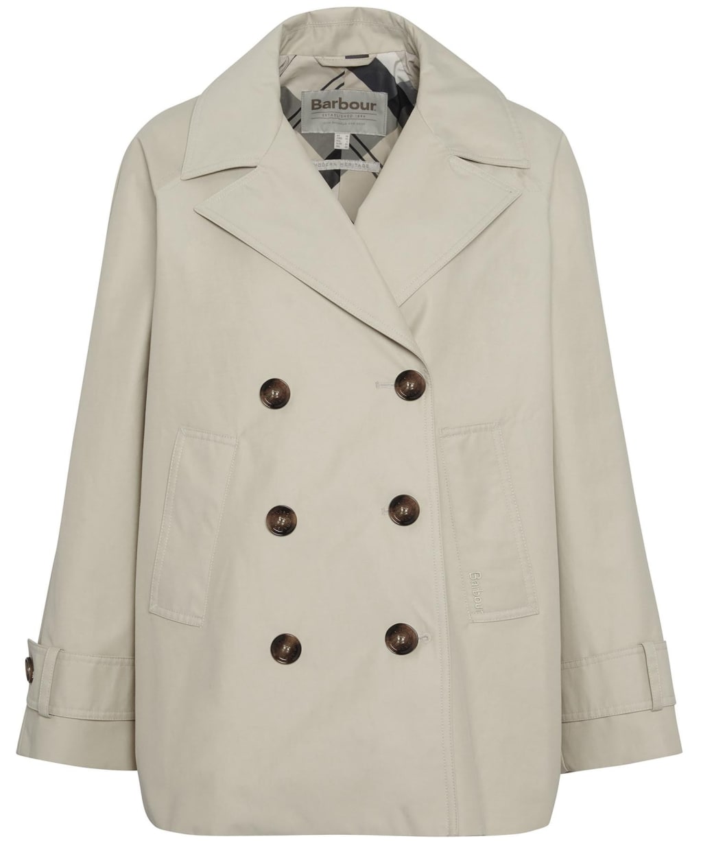 Women's Barbour Maisy Showerproof Jacket - Light Sand / Safari Tartan